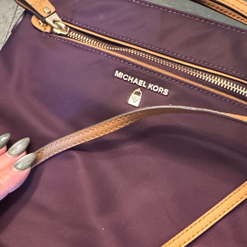 Michael Kors Crossbody Plum with Brown Accents - Picture 6 of 6